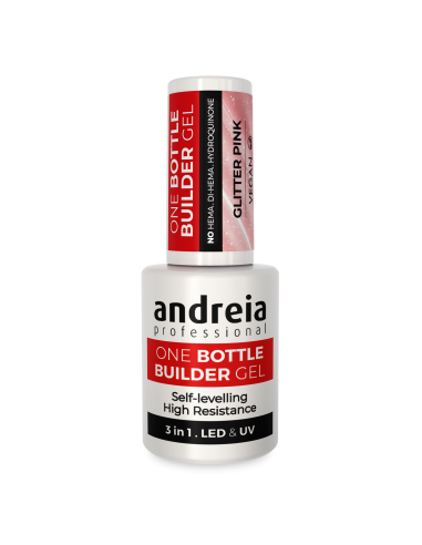 Andreia One Bottle Builder Glitter Pink